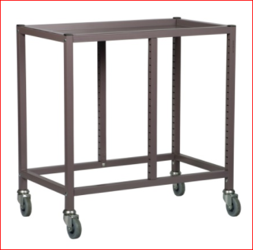 Double Column Adj Trolley 725mm Silver with C