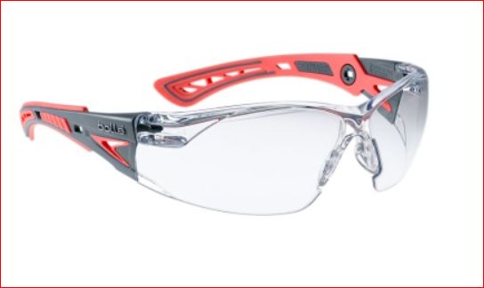 Safety Glasses Rush+ Clear PC lens - grey/cor